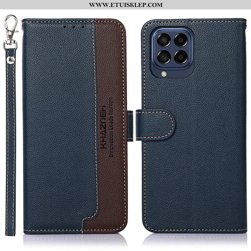 Etui Folio do Samsung Galaxy M53 5G Rfid Khazneh W Stylu Liczi